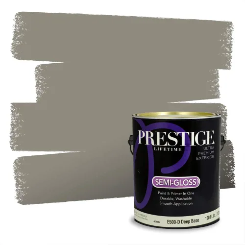 Miniatura 65 de Prestige Paints - Pintura exterior e imprimación en uno, 1 galón, plano, compatibilidad comparable con el color menta «Whipped Mint» de Behr