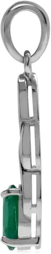 Miniatura 3 de Silvershake Colgante solitario de plata de ley 925 con nudo celta y cadena de 18 pulgadas