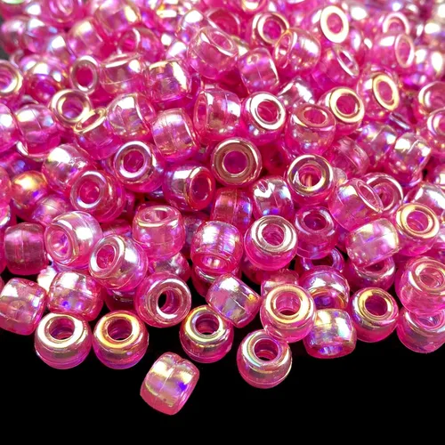 Miniatura 10 de 300 Piezas Cuentas de Pony Colores AB Cuentas Espaciadoras Acrílicas para Manualidades DIY Trenzas Pulsera Fabricación de Joyas
