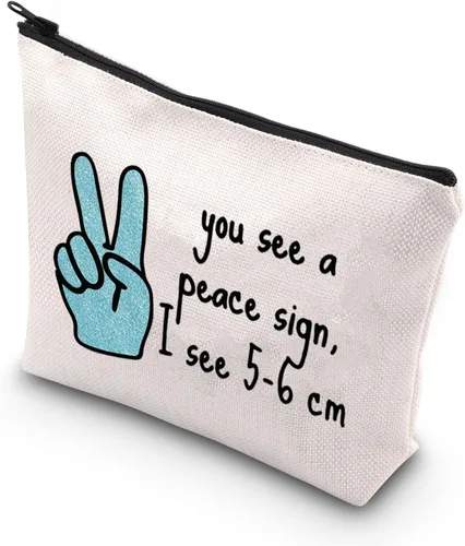 Novedoso trabajo de parto y parto de enfermera regalo You See A Peace Sign I See 2.0-2.4 in OBGYN bolsa de maquillaje bolsa de maquillaje (Peace