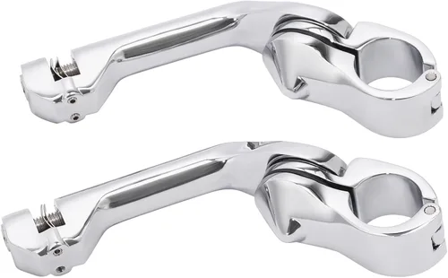 Miniatura 11 de TCMT 10 mm Estribos para motocicletas Compatibles con Harley Street Glide Road King Montura macho (Estribos estilo A, negro)