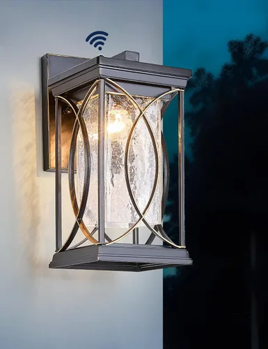 Miniatura 17 de Luz de Aplique Exterior Blanca de Anochecer a Amanecer, Accesorios de Iluminación Exterior, Montaje en Pared, Luz de Porche, Luz de Pared Exterior