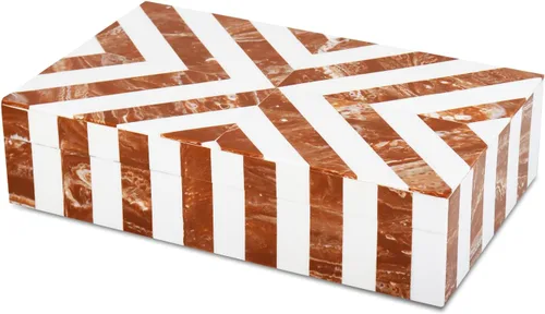 Miniatura 8 de Handicrafts Home Caja de recuerdos decorativa de 8 x 5 – Pequeña caja organizadora con tapa, almacenamiento decorativo bohemio, caja de memoria