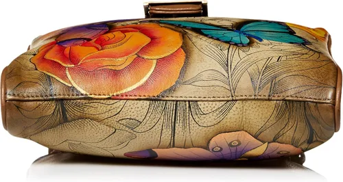 Miniatura 4 de Anna by Anuschka Genuine Leather Travel Organizer, Triple Compartment - Hand-Painted Original Artwork