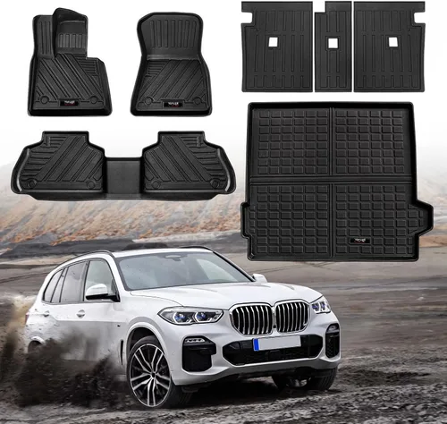 Miniatura 9 de Personalizado para BMW Serie 5 G30 2017-2023 Alfombrillas de Piso Forro de Carga Juego de Accesorios TPE Todo Clima 530i,540i,530e,M550i,xDrive,M5