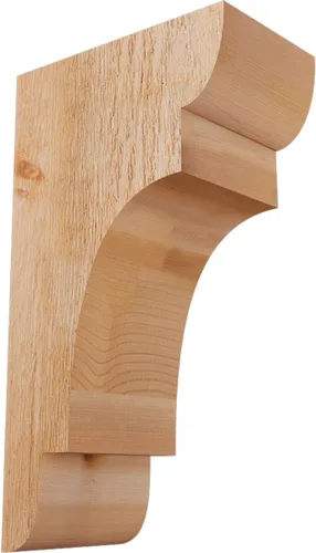 Miniatura 60 de Ekena Millwork COR04X12X12NEB00RWR 4 pulgadas de ancho x 12 pulgadas de profundidad x 12 pulgadas de alto New Brighton Rough Sawn Corbel, cedro rojo