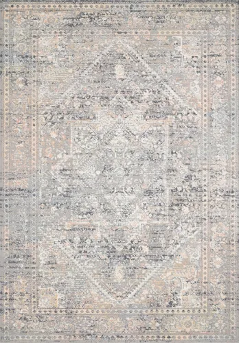 Miniatura 6 de Loloi Lucia Collection LUC-02 - Alfombra decorativa color carbón/multi de 2 pies x 3 pies