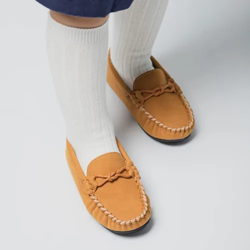 Miniatura 3 de CENCIRILY Mocasines para niños y niñas suaves sin cordones para vestir Oxford zapatos planos casuales para barco uniforme escolar mocasines