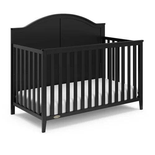 Miniatura 9 de Graco Wilfred - Cuna convertible 5 en 1 (gris pajarita) – Certificado GREENGUARD Gold, se convierte en cama para niños pequeños y cama