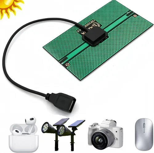 Miniatura 3 de Nuevo panel solar banco de energía 1.65 W 5.5 V 300 mA USB portátil impermeable mini panel solar, para pequeños productos de batería senderismo