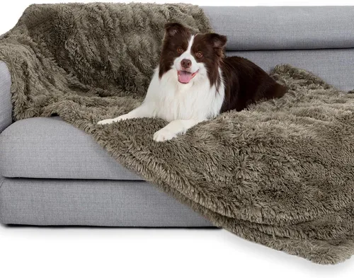 Miniatura 27 de gogobunny Manta impermeable para perros para perros grandes, gatos, cachorros, manta reversible de piel sintética para mascotas, lavable, protección