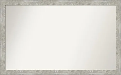 Miniatura 88 de Amanti Art Espejo de baño gris para sobre el fregadero, 31 x 48 pulgadas, espejo de tocador rectangular estrecho de color gris, marco de madera