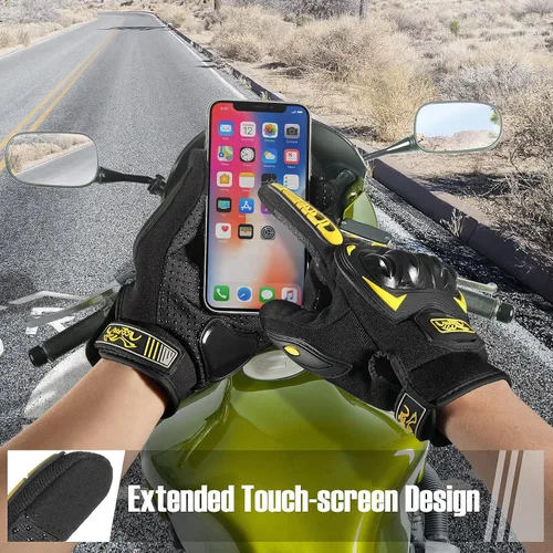 Miniatura 3 de COFIT Guantes de motocicleta transpirables, guantes de motocicleta compatibles con pantalla táctil antideslizantes con buen agarre, protección