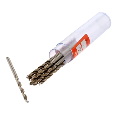 Miniatura 11 de Juego de 10 brocas giratorias, broca de cobalto de acero de alta velocidad de 0.039 in, vástago recto micro HSS HSS-4341 para metal duro, acero