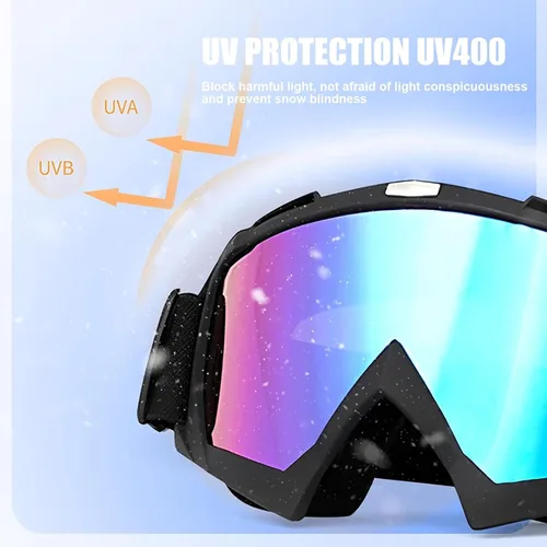 Miniatura 5 de Gafas de motocicleta con máscara facial, resistentes al viento, gafas de esquí de carreras de motocross, gafas protectoras de seguridad
