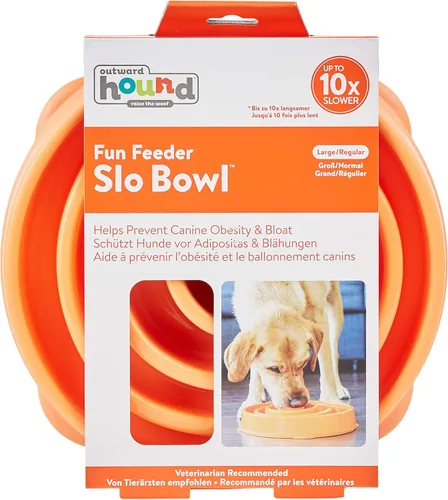 Miniatura 12 de Outward Hound Comedero Pequeño Divertido de Alimentación Lenta, Rompecabezas para Comedores Rápidos, Cachorros, Gatos y Perros Pequeños, Comida Rosa
