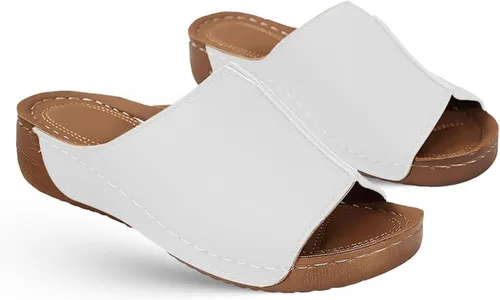 Miniatura 11 de Sandalias ortopédicas para mujer con soporte para el arco, cómodas sandalias ortopédicas de verano con puntera abierta Negro