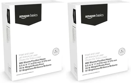 Miniatura 8 de Amazon Basics - Papel de copia multipropósito para impresora (blanco brillante 96, 8.5 x 11 pulgadas, 1 resma (500 hojas)