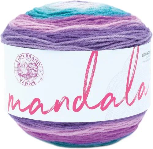Miniatura 32 de Lion Brand Yarn Mandala - Hilo multicolor para ganchillo,tejido y manualidades, color Liger, 1770 pies, paquete de 1 unidad