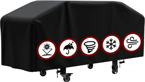 Miniatura 9 de SHINESTAR Cubierta de Parrilla para Blackstone de 22" y 28" Cubierta de Parrilla de Estante Único con Capucha y Soporte, Cubierta Impermeable