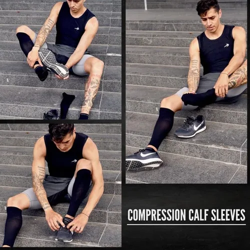 Miniatura 2 de CompressionZ Calf Compression Sleeves for Men & Women Running Shin Splint Support - Footless Socks Varicose Pain Relief