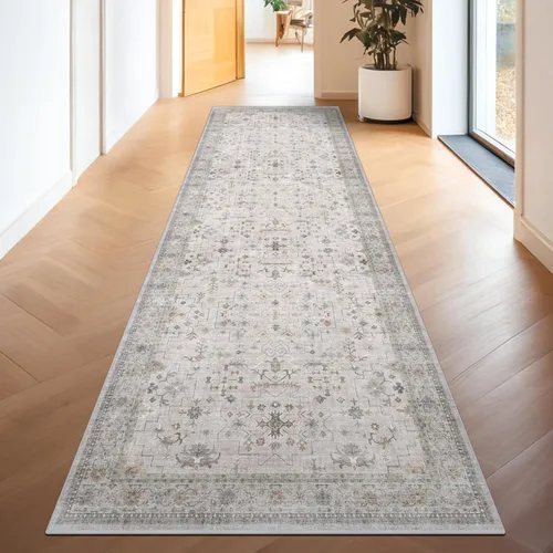 Miniatura 67 de Alfombra Boho Negra para Sala de Estar - Alfombra de Área Lavable de 10x14 Pies, Alfombras de Comedor para Debajo de la Mesa, Alfombra Suave de Pelo