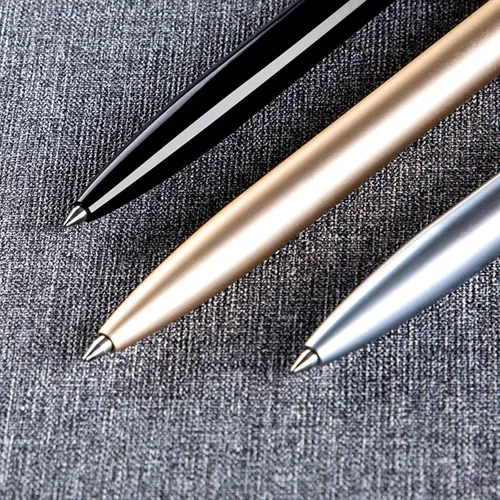 Miniatura 8 de DUNBONG Bolígrafo de gel de metal retráctil, bolígrafo de punta media de 0.020 in, tinta de gel negra (negro)