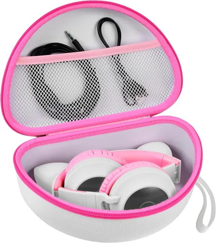 Miniatura 6 de PAIYULE Kids Headphones Case, Hard Shell Protective Case with Accessory Pocket for iClever for Riwbox CT-7S/CT-7, for Candy Headphone with Ear.
