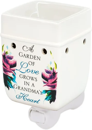 Elanze Designs Grandma Garden of Love - Calentador de aceite eléctrico de cerámica para enchufar