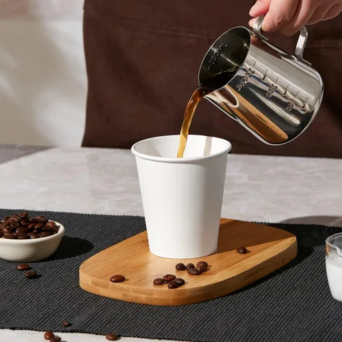 Miniatura 3 de JOLLY PARTY Paquete de 300 tazas de café de papel desechables de 10 onzas, tazas de bebida caliente/fría para agua, tazas de café caliente de papel