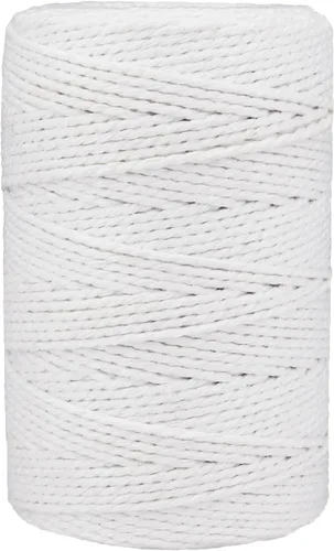Miniatura 12 de Cuerda de cordel, 500 pies de algodón para carniceros de cocina, cuerda de cocina para manualidades, asar, envolver regalos, decoración de Blanco