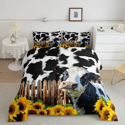 Miniatura 42 de Juego de ropa de cama de oso para niños y adolescentes, juego de edredón de animales salvajes para niños, adolescentes, naturaleza, vida silvestre