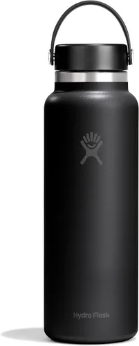 Miniatura 31 de Hydro Flask - Botella de agua de acero inoxidable aislada - Boca ancha con tapa flexible, sin derrame, a prueba de fugas y recargable de 40 oz Negro