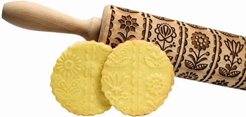 Miniatura 12 de Rodillo de Repostería con Relieve de LADRILLOS. Rodillo para Masa Grabado con Láser con Patrón de Pared para Galletas en Relieve o Cerámica por
