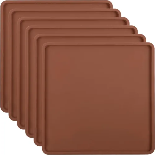 Miniatura 9 de Aulock 3 hojas de silicona para deshidratar alimentos con borde, compatibles con bandejas Cosori/Excalibur/Magic Mill de 14 x 14 pulgadas, forro