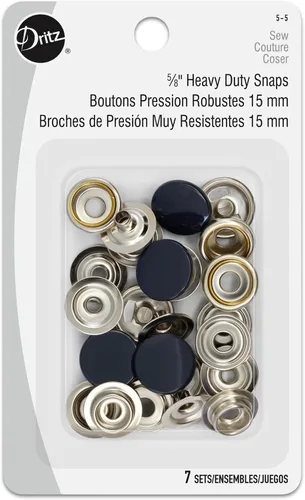 Miniatura 3 de Dritz 5-38 broches de presión resistentes, latón antiguo, tamaño 24 (5/8 pulgadas), 7