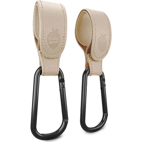 Miniatura 15 de Baby Uma Ganchos de cochecito para bolsas (paquete de 2) – Clips y ganchos universales para cochecito, antideslizantes con apertura con una sola