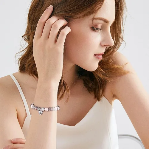 Miniatura 3 de M MOOHAM Christmas Gifts for DaughterGranddaughterDaughter in lawSisterSister in LawFriend - Pink Natural Stone Bracelet for Girls Birthday Gifts