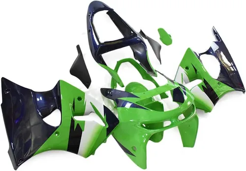 Miniatura 2 de FLPRO - Kit de carenado verde y negro y blanco compatible con Kawasaki ZX6R 636 Ninja 1998 1999 zx636r ZX-6R 98 99 motocicleta nuevo juego