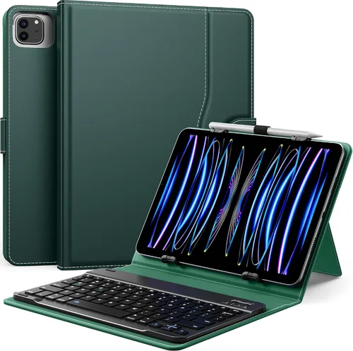 Miniatura 9 de MoKo Funda universal para tablet con teclado QWERTY para tablet de 9", 9.7", 10.1", 10.2", 10.4", 10.5", 10.9", con teclado Bluetooth inalámbrico