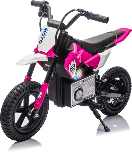 Miniatura 8 de Motocicleta eléctrica para niños de 5 a 10 años, 24V 200W Moto de cross eléctrica de mayor velocidad, motocicleta montable para niños con Rojo