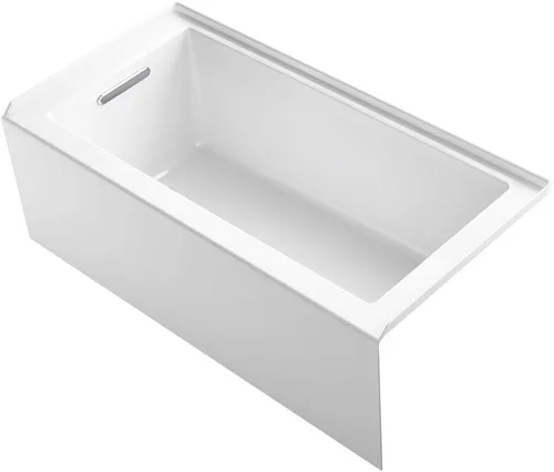 Kohler 1956-LA-0 Underscore baño de alcoba de 60" x 30", drenaje izquierdo, Blanco