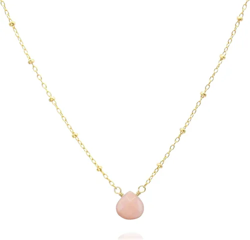 Miniatura 32 de Collar con colgante de piedra natal con piedra preciosa genuina, relleno de oro de 14 quilates, 18 pulgadas