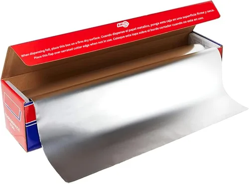 Miniatura 4 de Papel de aluminio resistente de 18 pulgadas x 500 pies, grado comercial para la industria de servicios de alimentos, papel aluminio plateado