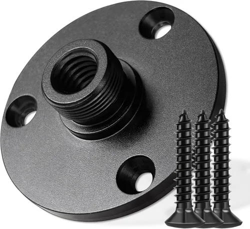 Soportes de brida de podio de micrófono con almohadilla KB48 - Soportes de mesa de cuello de cisne para micrófono con roscas macho 5/8-27 3/8-16
