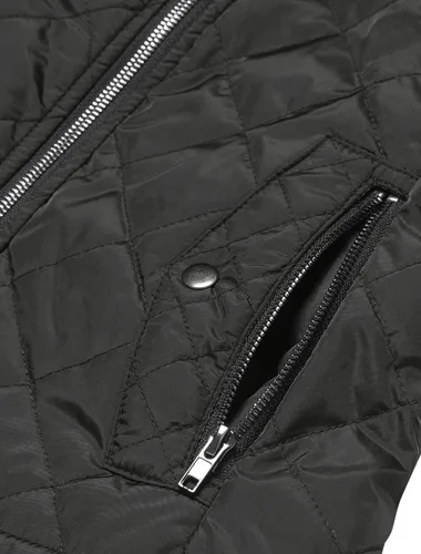 Miniatura 6 de Allegra K - Chaleco acolchado y ligero, de cuello alto, con cremallera, para mujer
