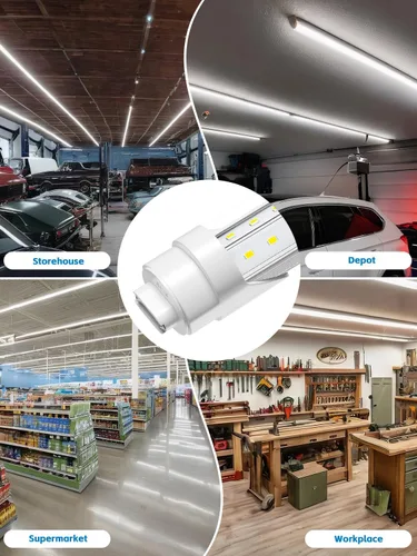 Miniatura 6 de ELEKICO Bombilla LED de 8 pies, luz de tienda en forma de V de 8 pies, 6000 K, 75 W, 9500 LM, reemplazo de luz de tubo LED T8/T10/T12, derivación