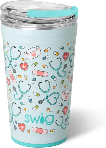 Miniatura 106 de Swig Life - Vaso aislante de 22 onzas, vaso de viaje para café con tapa, taza de café para viaje compatible con portavasos, de acero inoxidable
