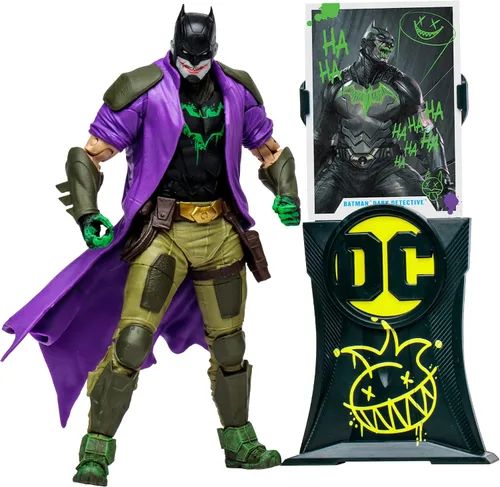 Miniatura 2 de DC Multiverse Comics - Figura de acción de 7 pulgadas, exclusiva del estado del futuro, Joker Dark Detective (etiqueta dorada)