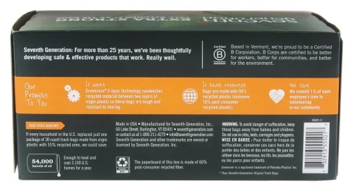Miniatura 2 de Seventh Generation, Bolsas de basura altas para cocina de 13 galones, 30